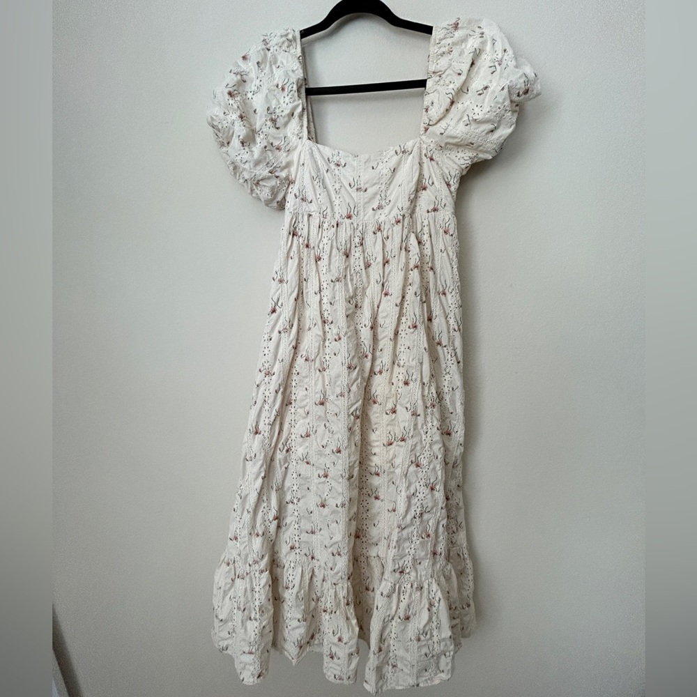 Storia maxi puff sleeve dress